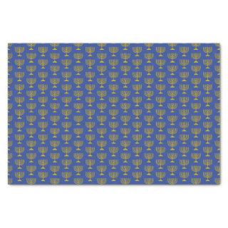 Elegant Mid Blue | Chanukah Hanukkiyah | MENORAH Tissue Paper