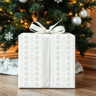Elegant Minimal Festive Winter Snowflake & Ribbon