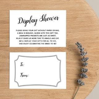 Elegant, Minimal No Wrap Bridal Shower Gift Card