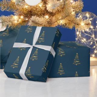 Elegant Minimalistic golden tree Christmas