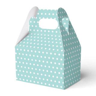 Elegant Mint Green Light Aqua Teal Dotted Pattern Favor Boxes