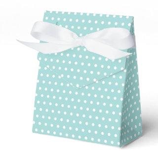 Elegant Mint Green Light Aqua Teal Dotted Pattern Favor Boxes