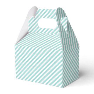 Elegant Mint Green Light Aqua Teal Stripes Pattern Favor Boxes