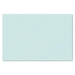Elegant Mint Green Light Aqua Teal Stripes Pattern Tissue Paper