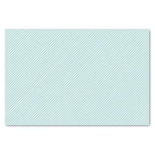 Elegant Mint Green Light Aqua Teal Stripes Pattern Tissue Paper