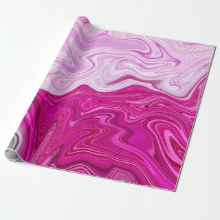 Elegant Modern Abstract Pink Liquid Marble Artwork