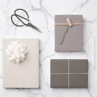 Elegant Modern Alabaster Taupe Gray Solid Color  Sheets