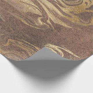 Elegant modern gold and brown marble look