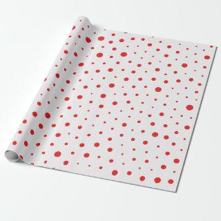 Elegant Modern Polka Dots -Red- Customize BG