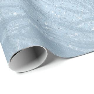 Elegant modern stylish blue glitter marble