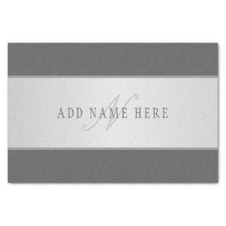 Elegant Name & Monogram Lettering (or other text) Tissue Paper