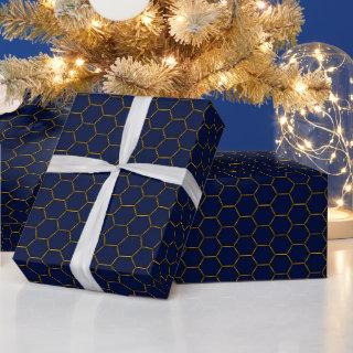 Elegant Navy & Gold Octagon