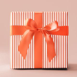 Elegant Orange and White Thin Stripes