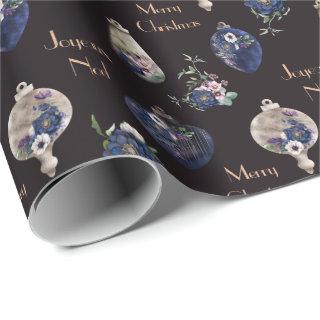 Elegant ornaments of champagne blush and navy