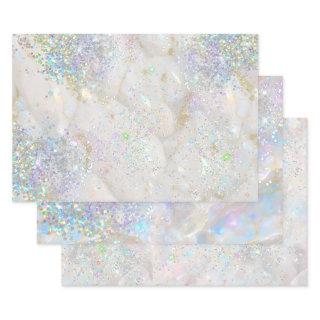 Elegant Pastel Opal Holographic Glitter  Sheets