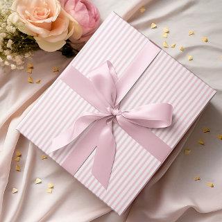 Elegant Pastel Pink and White Thin Stripes