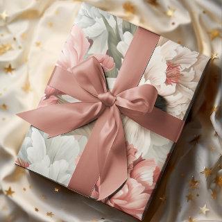 Elegant Peony Seamless Pattern Soft Pastel