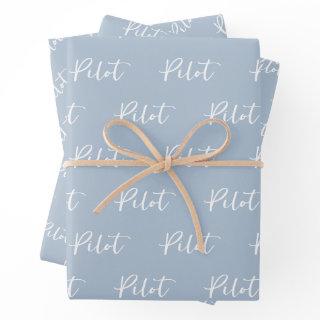 Elegant Pilot Brush Script Typography  Sheets