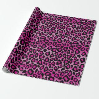 Elegant Pink and Black Leopard Print