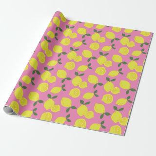 Elegant Pink and Yellow Lemon Pattern