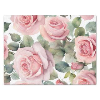 Elegant Pink Roses Decoupage Paper