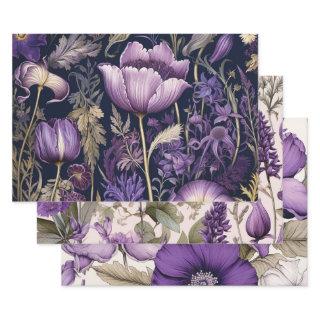Elegant Purple Floral   Sheets