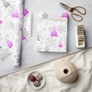 Elegant Purple & Silver Christmas Tree Snowflake