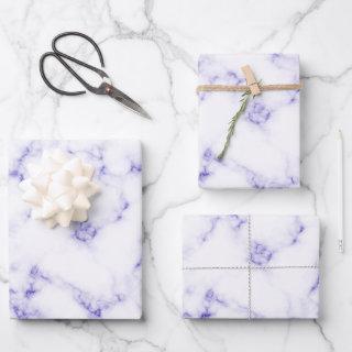 Elegant purple white marble pattern  sheets
