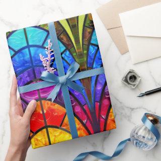Elegant Rainbow Stained Glass Pattern