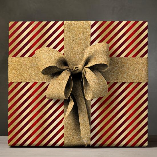 Elegant Red Gold Luxury Stripe Pattern