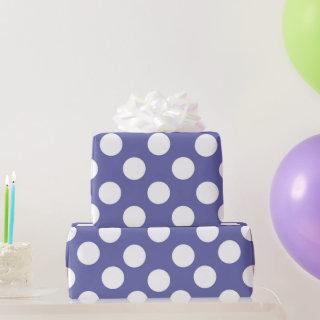 Elegant retro purple white polka dots