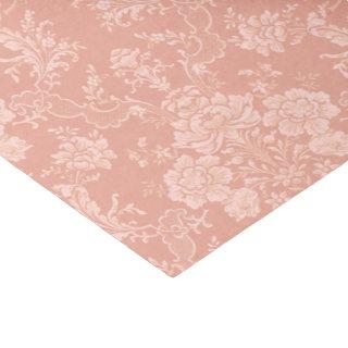 Elegant Romantic Chic Floral Damask-Peach Tissue Paper