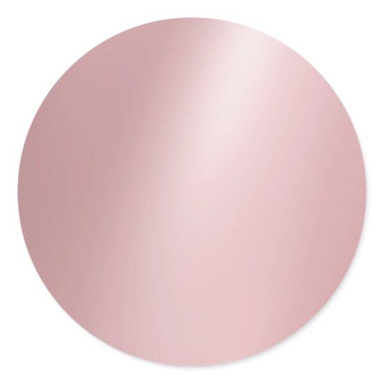 Elegant Rose Gold Blank Modern Template Trendy Classic Round Sticker