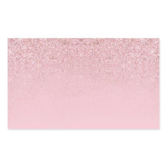 Elegant Rose Gold Glitter Blank Template Modern Rectangular Sticker