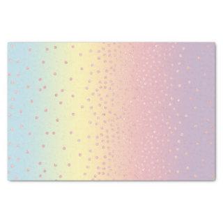 Elegant rose gold glitter confetti dots gradient tissue paper