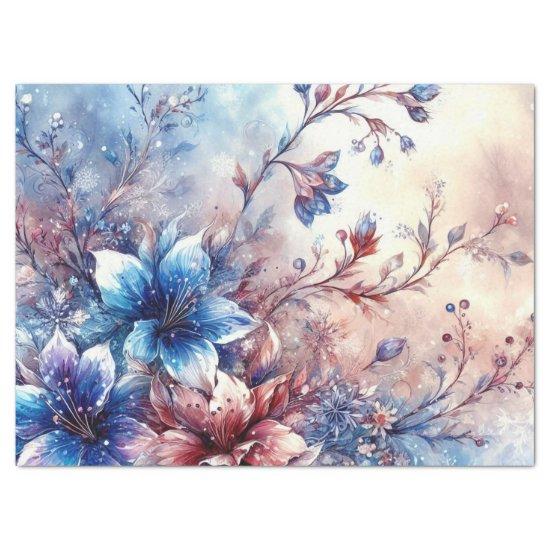 Elegant Rustic Vintage Inspired Floral Decoupage Tissue Paper