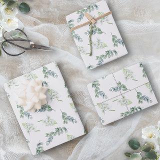 Elegant Sage Greenery Watercolor Botanical Foliage  Sheets