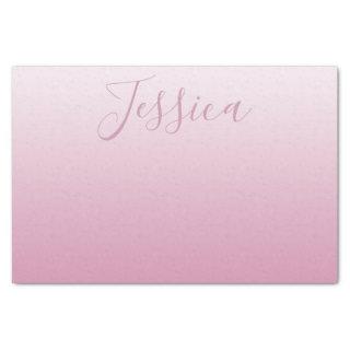 Elegant Script & Editable Pink (any color) Ombre Tissue Paper