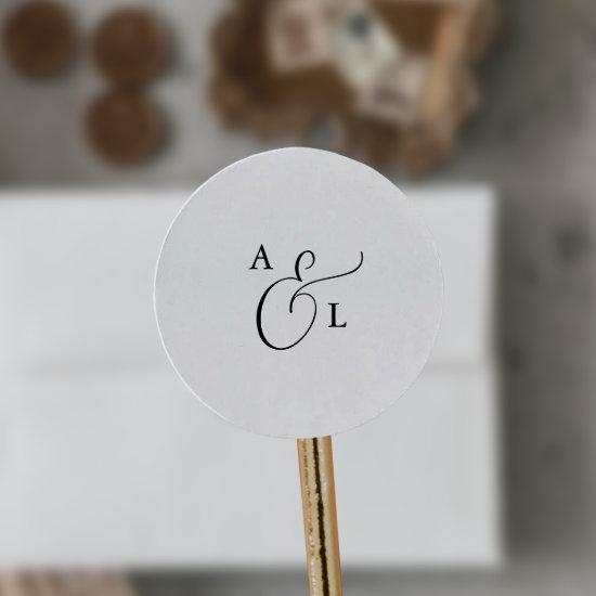 Elegant Script Monogram Wedding Envelope Seals