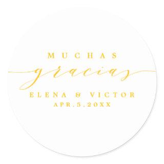 ELEGANT SCRIPT MUCHAS GRACIAS | THANK YOU STICKER