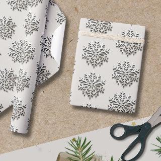 Elegant Silver Snowflake Pattern