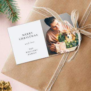 Elegant Simple Christmas | Modern Minimal Photo Gift Tags