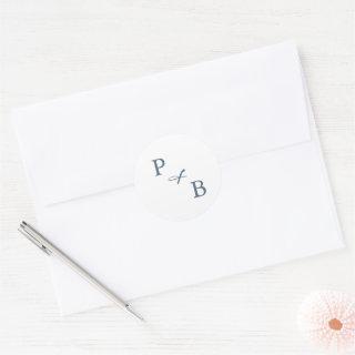 Elegant Simple Minimalist Modern Wedding  Classic Round Sticker