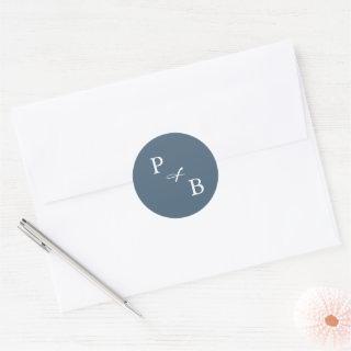 Elegant Simple Minimalist Modern Wedding  Classic Round Sticker