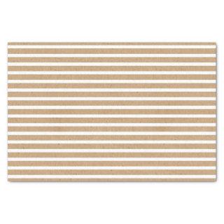 Elegant Simple White On Faux Rustic Brown Kraft Tissue Paper