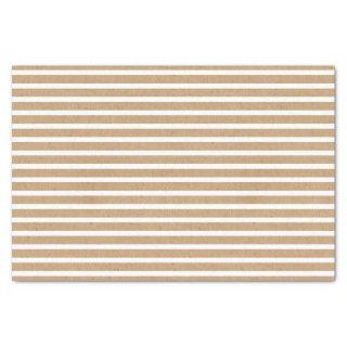 Elegant Simple White On Faux Rustic Brown Kraft Tissue Paper