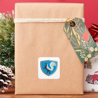 Elegant Skunk Emblem Wildlife Inspired Crest  Square Sticker