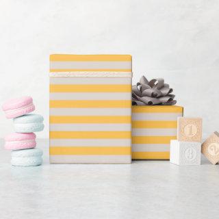 Elegant Soft Yellow Light Grey Cream Stripes