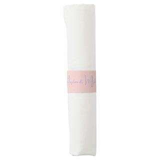 Elegant Stylish Trendy Handwriting Script Name Napkin Bands