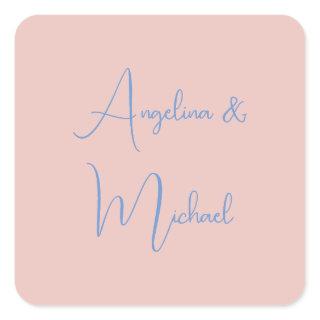 Elegant Stylish Trendy Handwriting Script Name Square Sticker